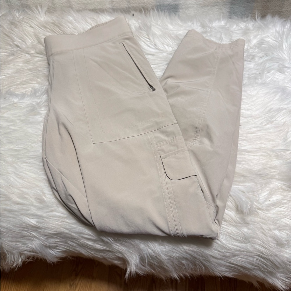 Athleta Light Beige Cargo Joggers